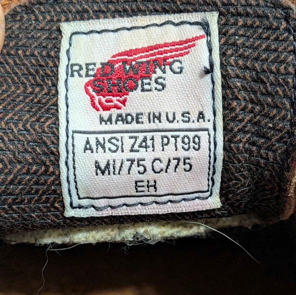 Red Wing Moc Steel Toe EH Brown Leather Oxford Work Shoes Size 13 D